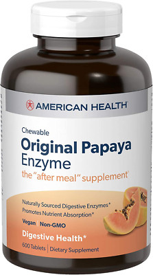 Papaya Digestive Enzyme Chewable Tablets, 600 Ct Supports Digestion & Absorption