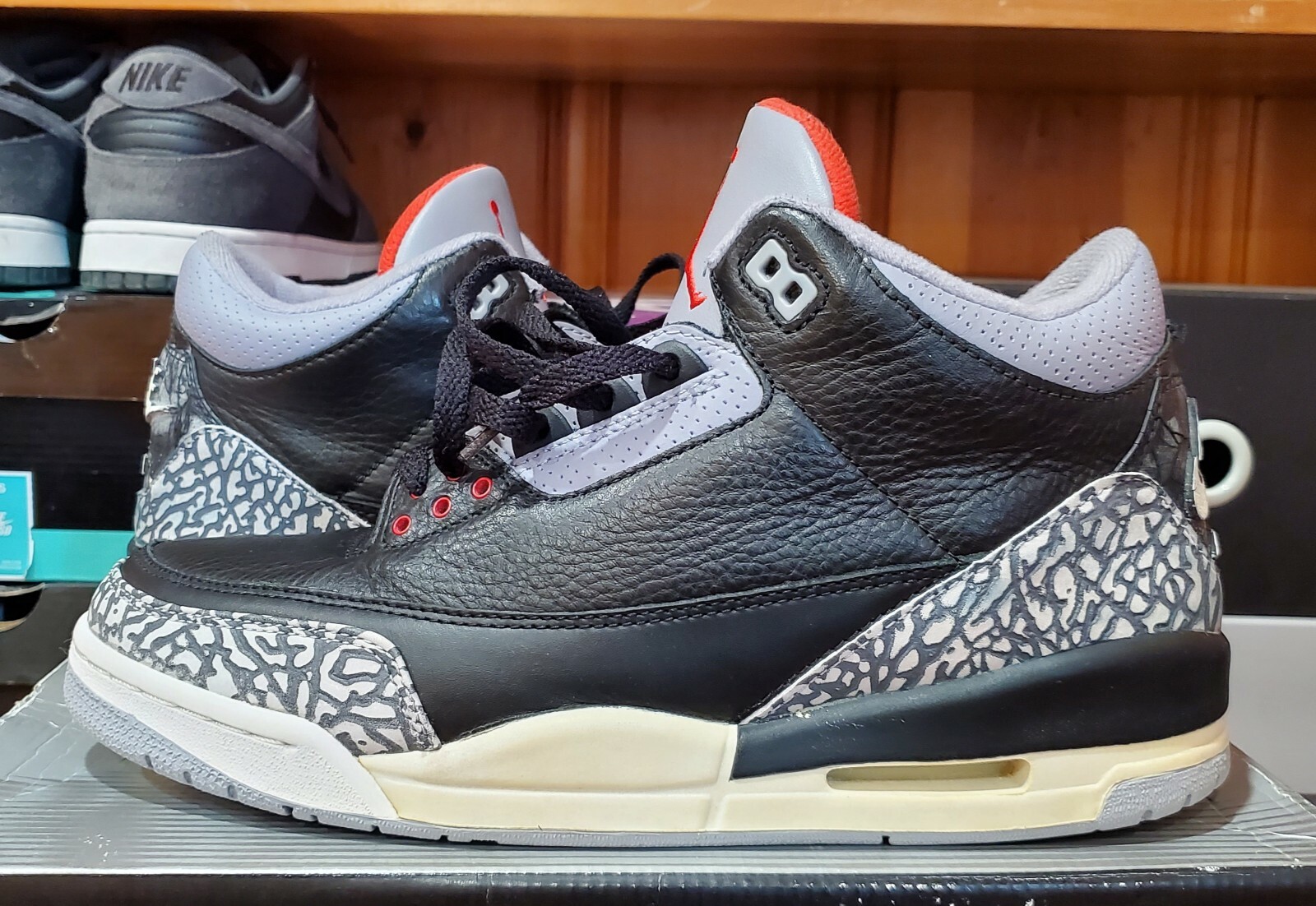 black cement jordans