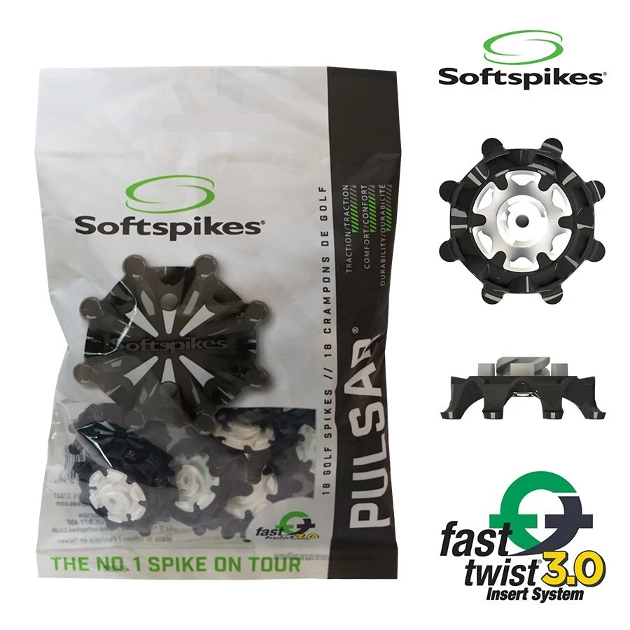 SoftSpikes PULSAR Golf Cleats FAST TWIST 3.0 Insert System - Fits Fast Twist 