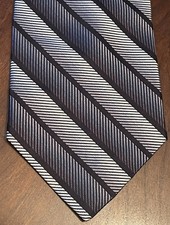 Joseph  Feiss International Black Gray 100 Silk Men  s Neck Tie Made In China