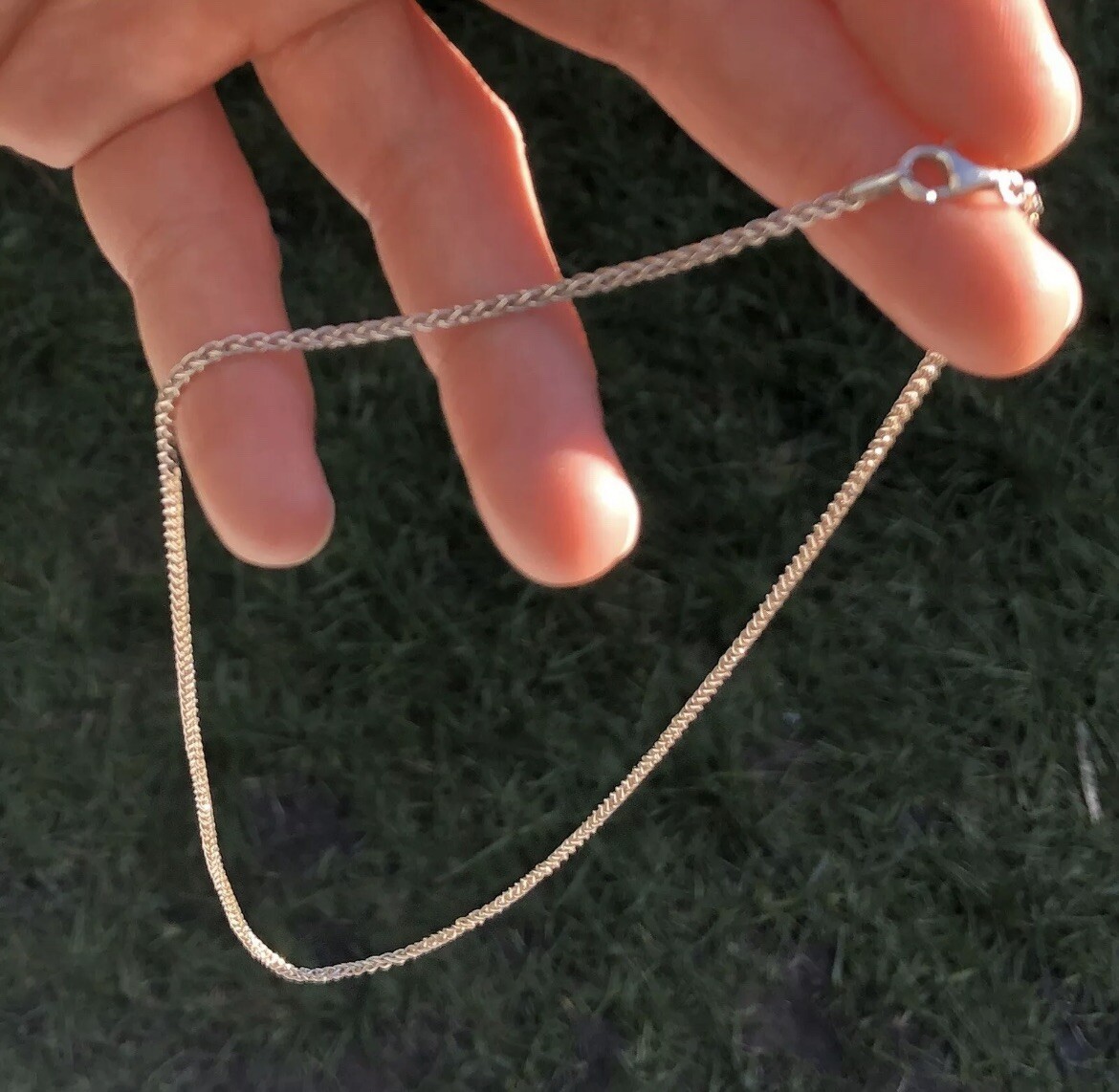 Solid Sterling Silver Hallmarked Chain Necklace - image 5