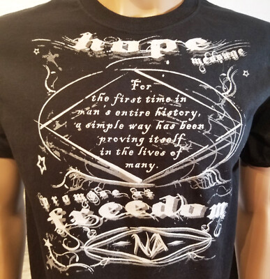 Narcotics Anonymous NA SPLATTERED MESSAGE V.2.0  T-shirt - Free Shipping