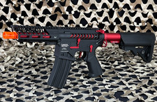 Lancer Tactical Enforcer Needletail Skeleton M4 AEG Airsoft Gun - Black/Red
