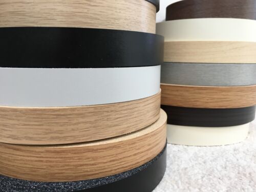 22mm wide Melamine Pre Glued Iron on Edging Tape * Great Selection of Colours - Picture 1 of 19