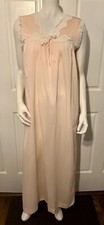 Vintage 1960s Barbizon Pink Cotton Nylon Blend Nightgown Sleeveless Long NEW S