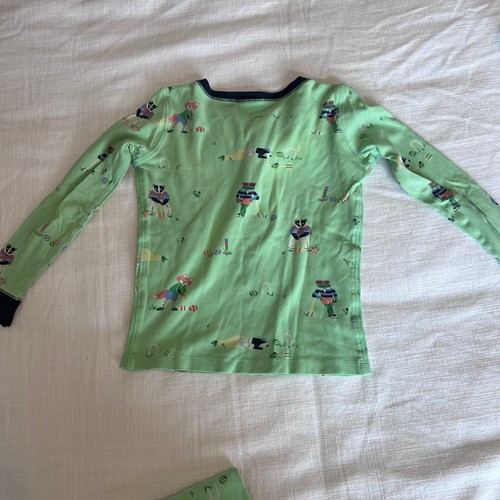 Beaufort Bonnet Company Pajama Set Cotton Croquet Print Green Kids Size 6 - Picture 5 of 6