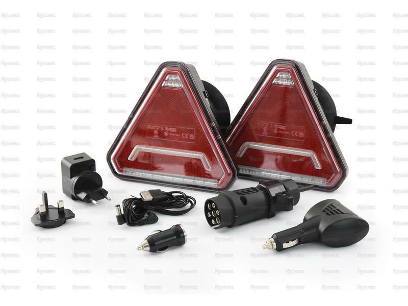 Kit éclairage LED wifi aimanté Connix Plus signalisation remorque agricole sans fil