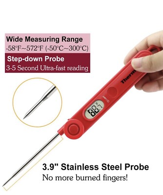 ThermoPro TP-03B Instant Read Food Thermometer Digital LCD New in Package