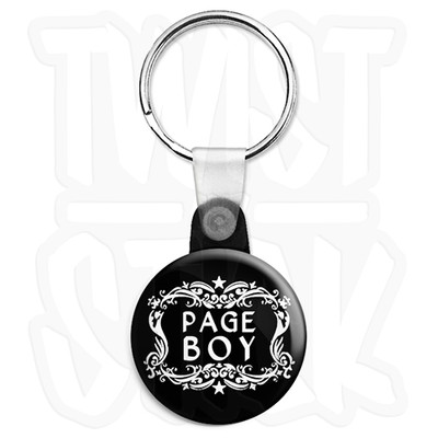 Schlüsselanhänger Page Boy - Hochzeit / Hirsch 25 mm Button Anstecker mit Reißverschluss-Zugoption