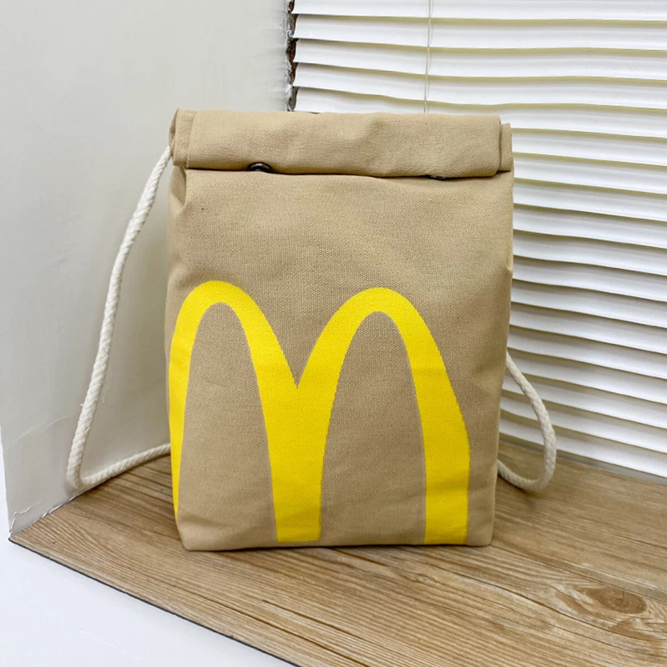 Realistic Backpack/Messenger Side Bag - Fast Food Leisure Student Gift