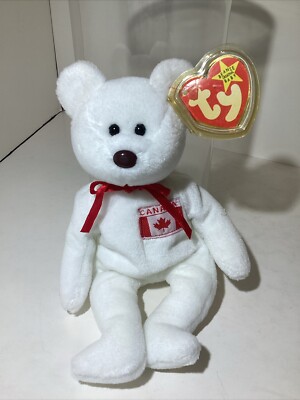 Ty Beanie Babies Maple *RARE Tag Errors Double Tush Tag Brown Off Cntr Nose Indo