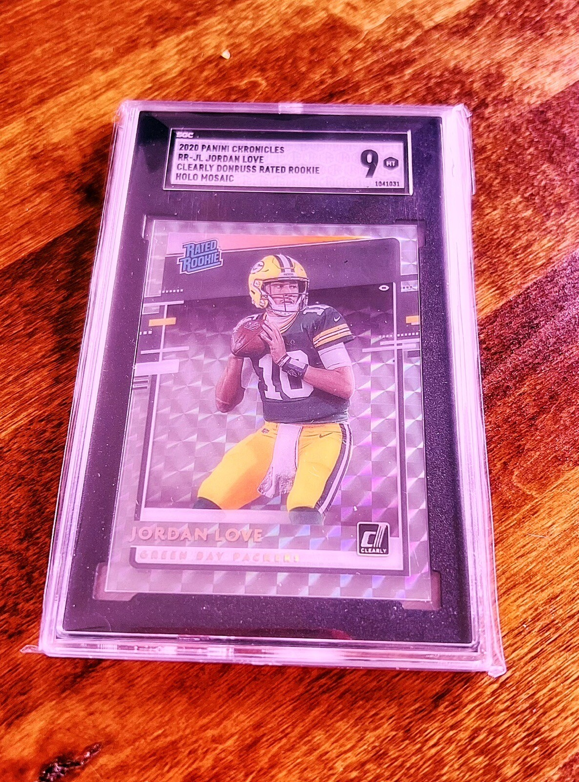 Jordan Love Panini Chronicles Clearly Donruss Rated Rookies #RRJL Holo Mosaic