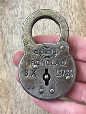 Vintage Old Corbin Ironclad Padlock Lock No Key