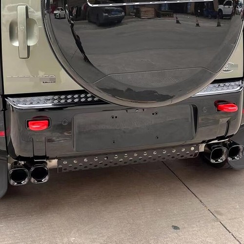 For 2020+ Land Rover Defender 90 110 130 Rear Bumper Exhaust Muffler Tips Pipes - Foto 6 di 14