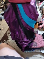 JUNIORS GIRLS DANSKIN NOW PURPLE BLACK TEAL KEYHOLE BACK LEOTARDS DANCEWEAR XL