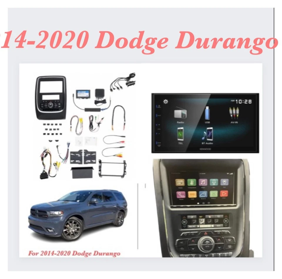 Kenwood For Dodge Durango 2014-2020Double DIN Bluetooth W Mirroring 6.8" Stereo - Image 2 of 4