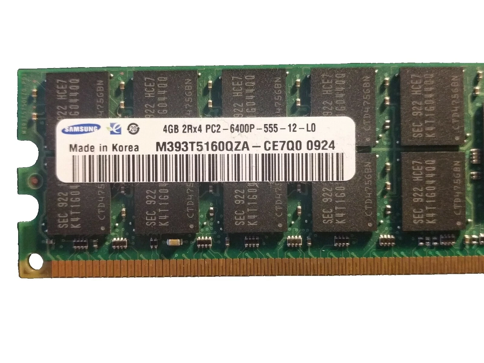 Samsung DIMM DDR2 SDRAM ECC Memoria de Servidor de red (RAM)
