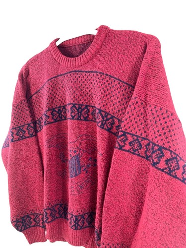Vintage 70s E Pluribus Unum Sweater Size XL Embroidered Eagle Bicentennial - Picture 6 of 13