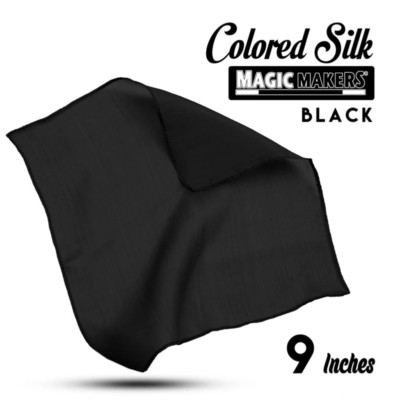 9'' Inch BLACK MAGIC SILK Handkerchief Scarf Magicians Trick Hanky Prop Color 100