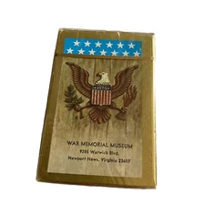 Vintage Redslip Eagle Double Poker Playing Cards Deck War memorial museum SEALED