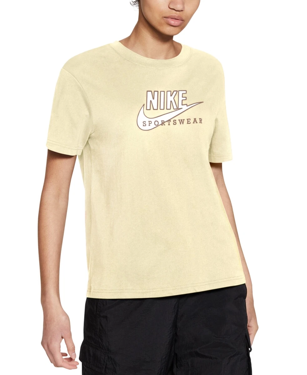 Nike 280001 Women s Sportswear Cotton Heritage T Shirt Size Large