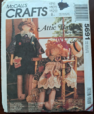 McCall's 5691 Crafts Attic Doll Babies Uncut Sewing Pattern