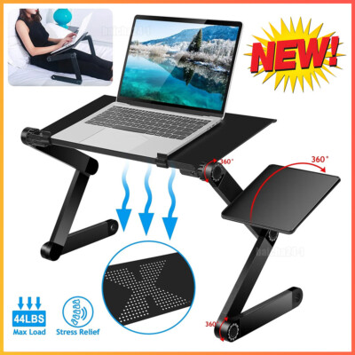 360° Adjustable Laptop Table Stand Lap Sofa Bed Tray Foldable PC Notebook Desk