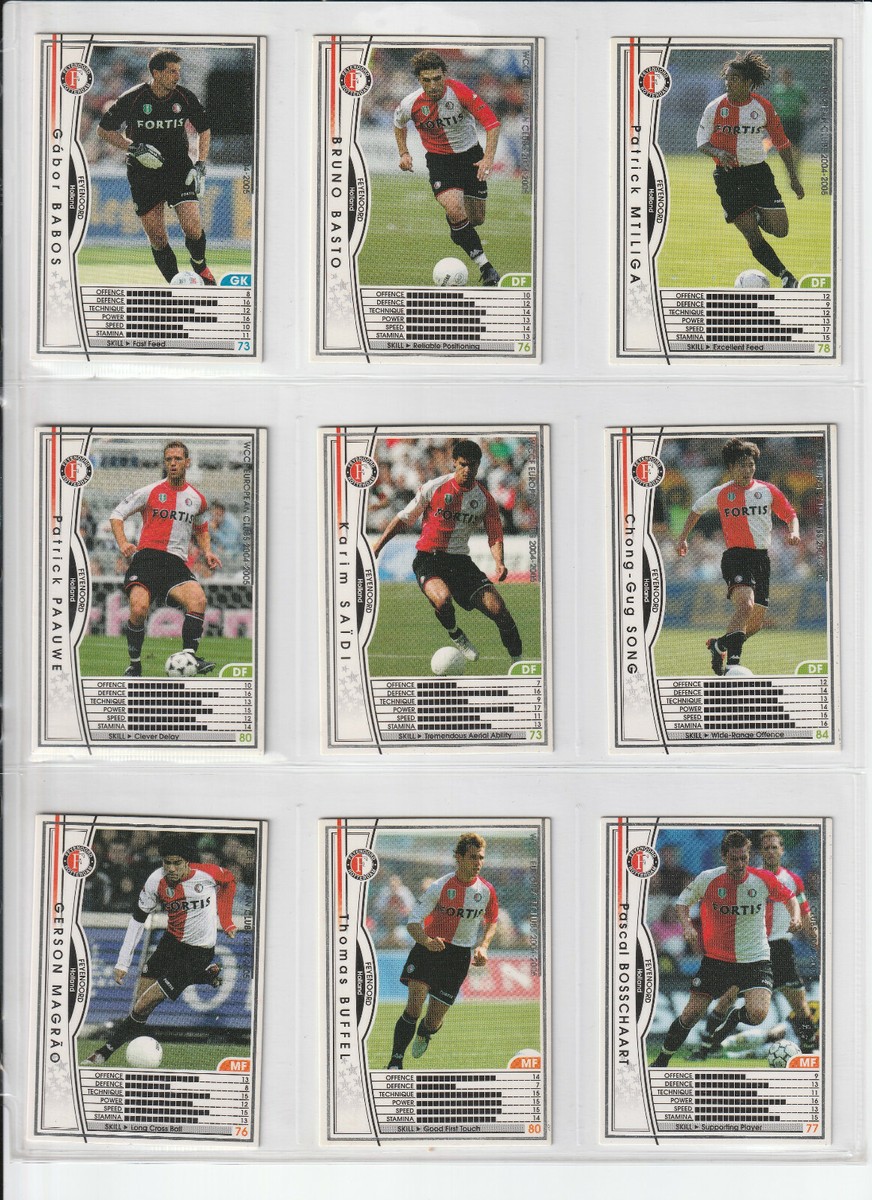 WCCF European Clubs 2004-2005 (Panini) - Feyenoord Team Set - 16