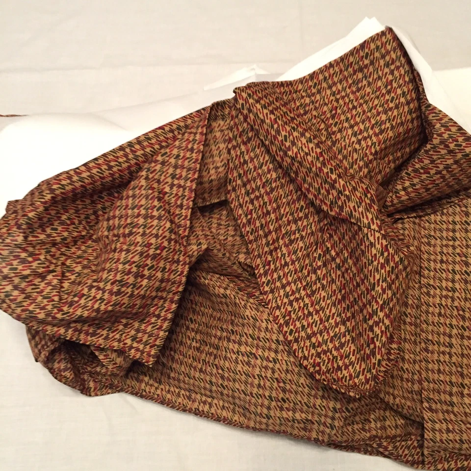 Falda de cama tamaño Queen JC Penney Carlomagno Borgoña Marrón Verde Foto 4 de 4