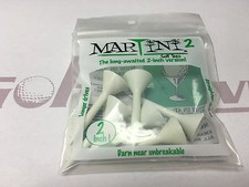 MARTINI 2 Golf Tees - 1 pack of 6 White SHORT Tees 2"