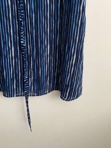 Jeanswest Dress Womens Plus Sz 16 Blue Button Up Drawstring Sleeveless V-Neck - Picture 6 of 16
