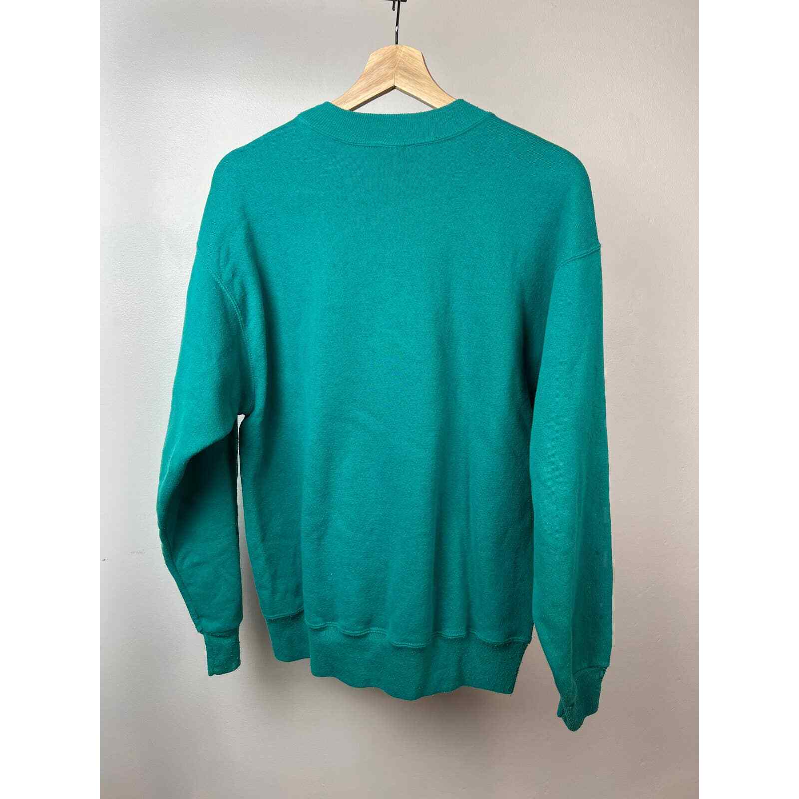 Vintage 90’s 80's Turquoise Pull Over Sweatshirt Peggy Bear Forest