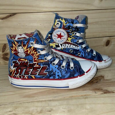 Converse Chuck Taylor All-Star Hi DC Superman Youth Size 12 Used But Super  Clean