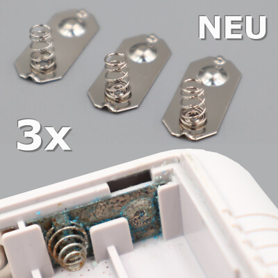 3x GameBoy Classic Batterie Kontakte Feder Blech Halter Deckel Contact Battery