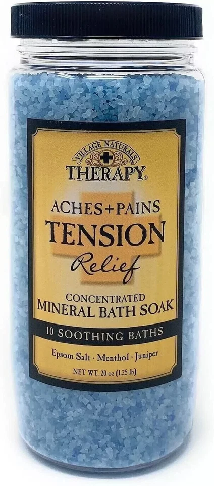 Village Naturals Therapy 矿物浴浸泡盐 20 盎司罐 — 第 4/4 张图片