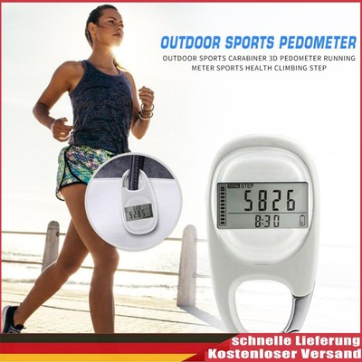 3D Pedometer Simple Walking Distance Calorie Counter for Men Women Kids Seniors 