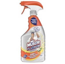 Mr Muscle Platinum Spray Kitchen Citrus Cleaner (Tough Degreaser) - 500ml X5