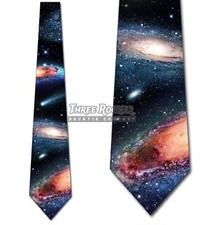 Galaxies and Comets Necktie Tie Men's Science Space Astronomy Necktie NWT