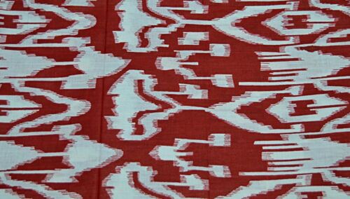 5 Meter Cotton Maroon Hand Block Geometric Print Fabric Natural Dyes Indian - Photo 1/5