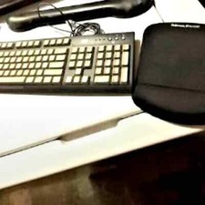 3 items - HP Computer Keyboard  Long Wrist Pad  Mouse Pad