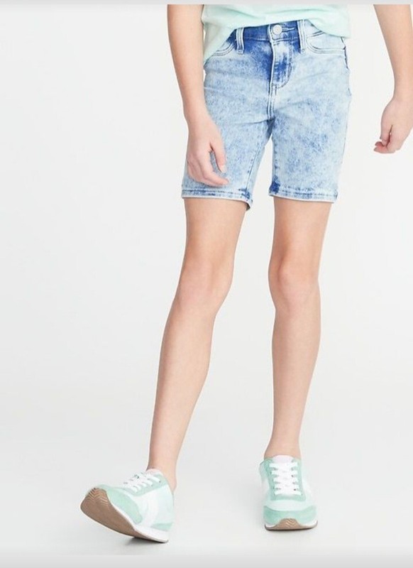 New Ballerina Acid-Wash Jean Shorts For Girls size 16