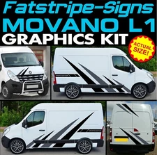 to fit VAUXHALL MOVANO L1 SWB GRAPHICS STICKERS STRIPES DECALS CAMPER VAN