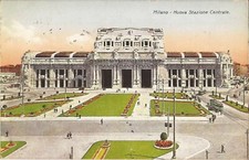 Milán, ITALIA - Nueva Estación Central - 1932 - Trolley