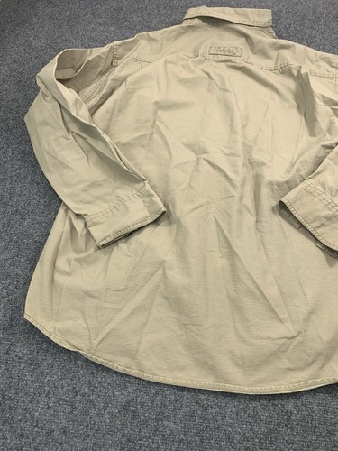 Cabela's Shirt Mens XL Beige Long Sleeve Button Up Outdoor Camping - Picture 13 of 19