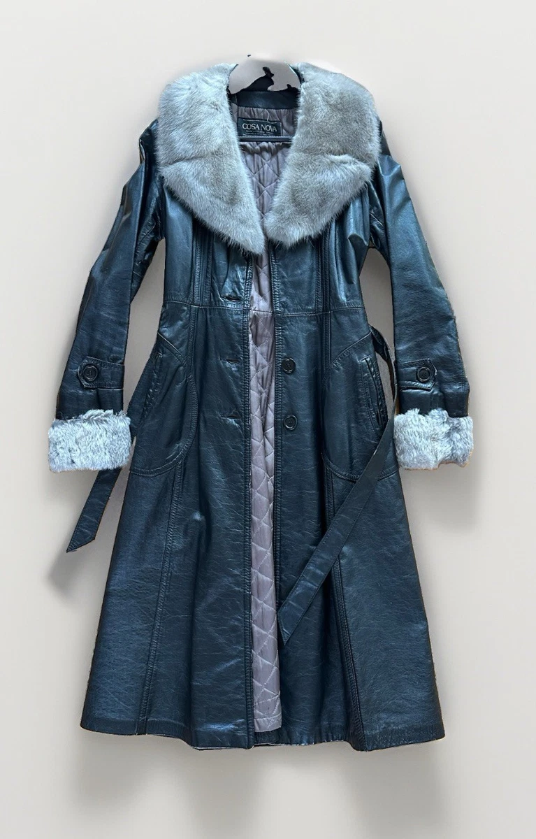 vintage leather trench coat products for sale | eBay