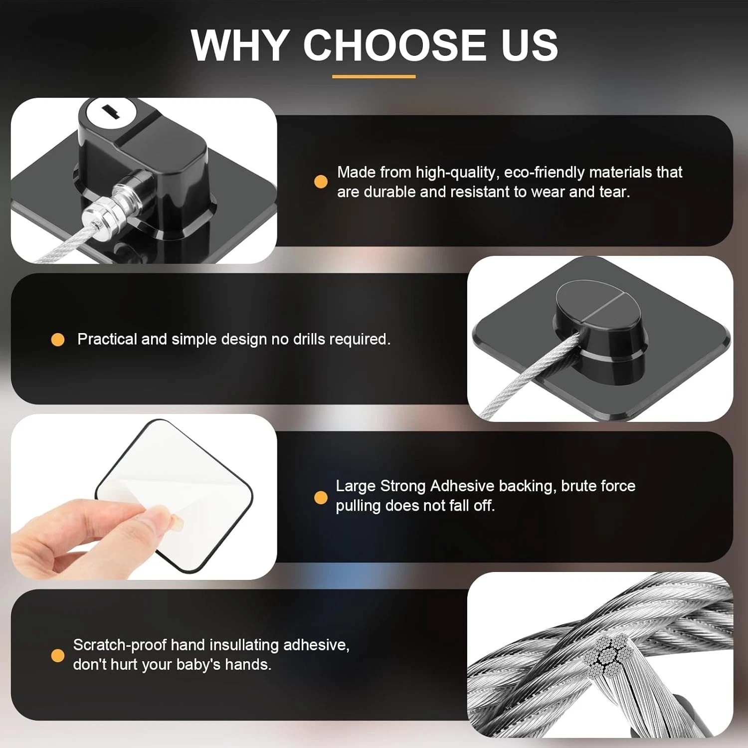 2 Pack Fridge Lock Freezer Lock with 4 Key for Child Safety Refrigerator Locks