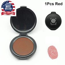 1Pcs 5.8Cm Stamp Pad Mini Portable Fingerprint Ink Pad Black/Red/Blue Waterproof
