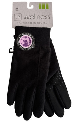 UR Wellness Touchscreen MENS Gloves BLACK Fleece S/M New