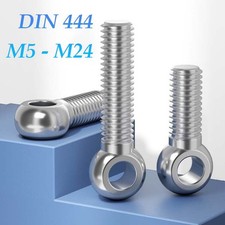 M5-M20 Eye Bolts Threaded Rings A2 Stainless Catenary Wire Hanging Eyelet Screws