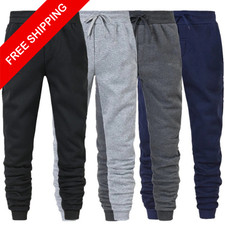 Men's Casual Pants Autumn Winter Fleece Sweatpants Men Running Jogger Sports